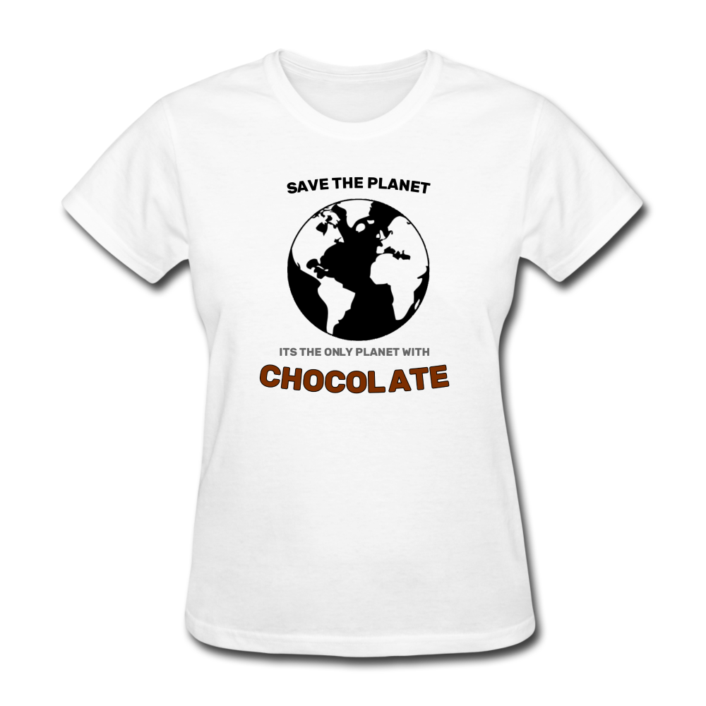 Save The Planet !, Its The Only One With Chocolate - white