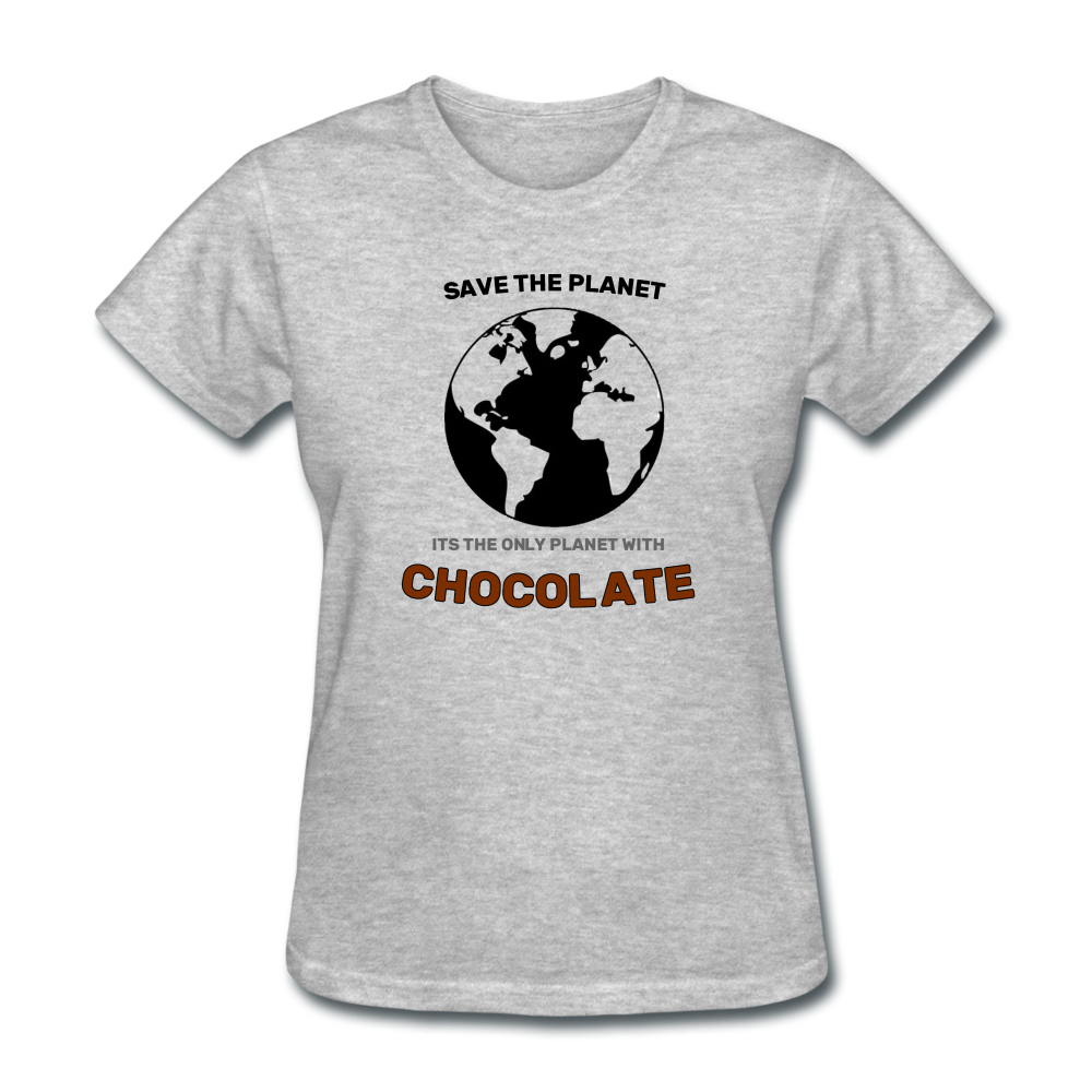 Save The Planet !, Its The Only One With Chocolate - heather gray