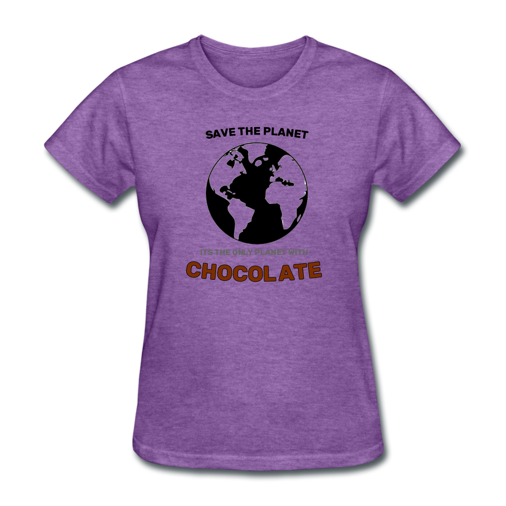 Save The Planet !, Its The Only One With Chocolate - purple heather