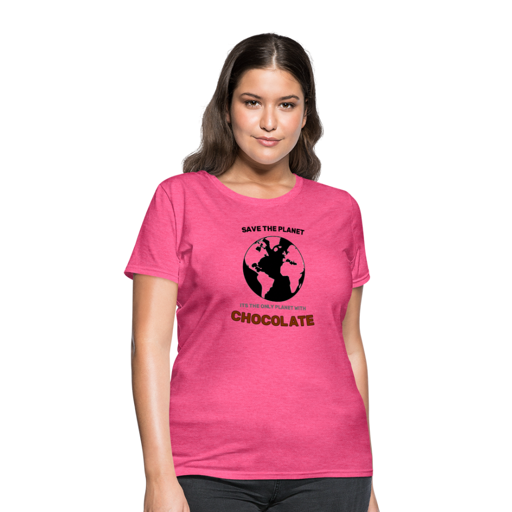 Save The Planet !, Its The Only One With Chocolate - heather pink