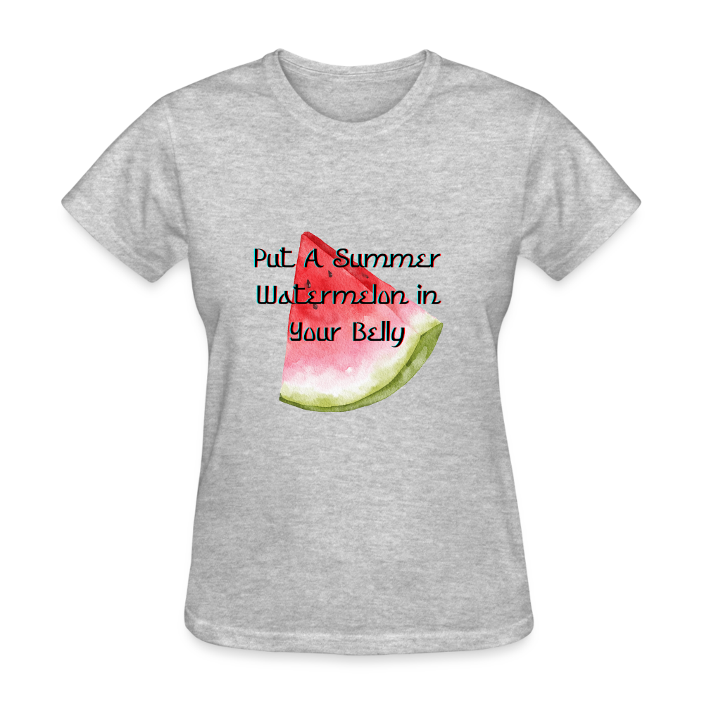 Watermelon - heather gray