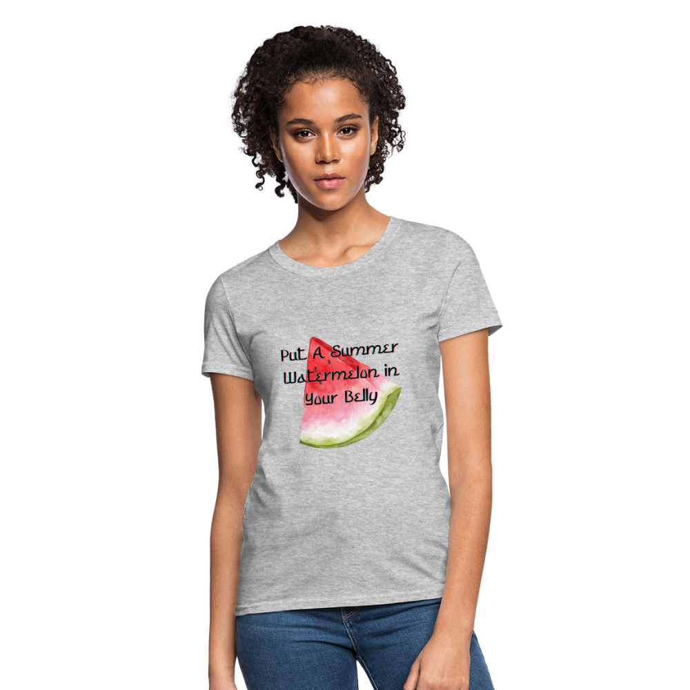 Watermelon - heather gray